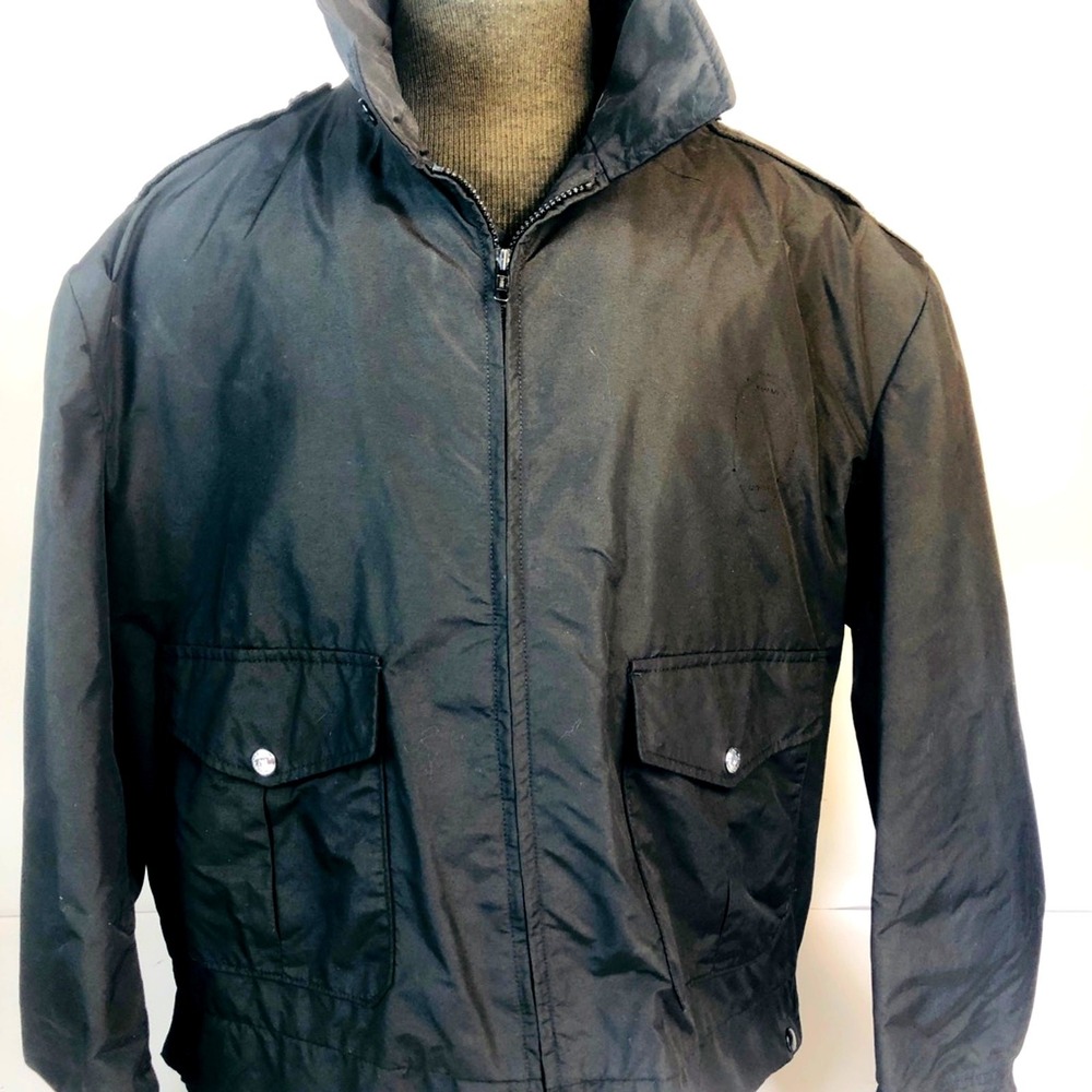 Blauer Made in USA Mens Goretex Police Jacket Black‎ Security Full Zip XL